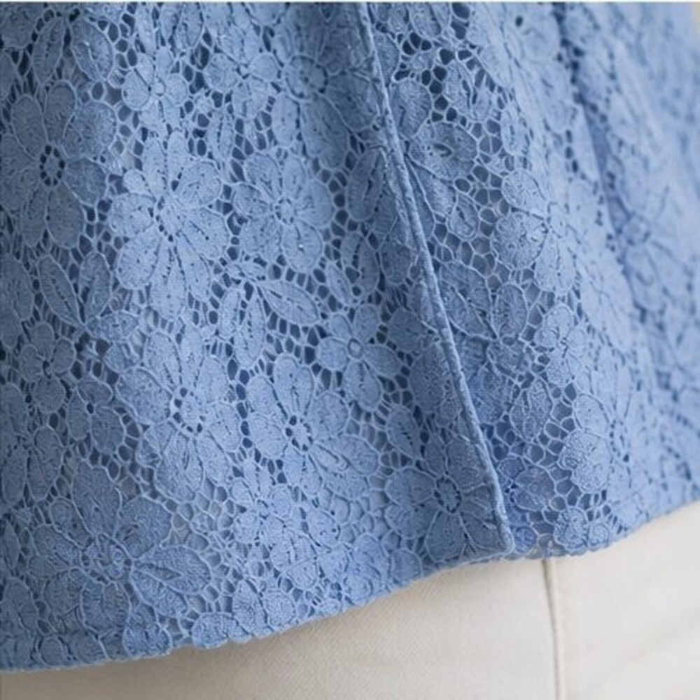 Blue Ruffle Blouse - Picture 6 of 6